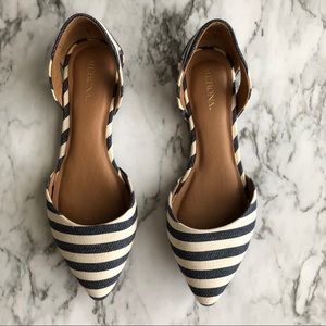 Blue & White Merona Flats